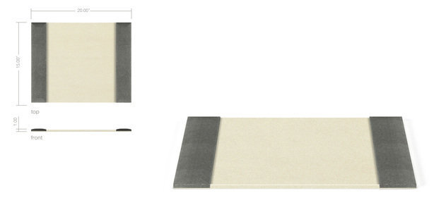 Shagreen desk blotter w pearlwhite pvc-614-xxx_q85